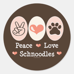 Stickers Peace Love Schnoodles
