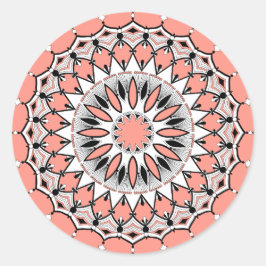 Stickers Peach Mandala (Design 1)