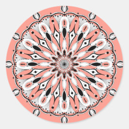 Stickers Peach Mandala (Design 2)