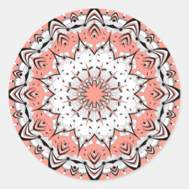 Stickers Peach Mandala (Design 3)