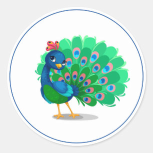Stickers Peacock