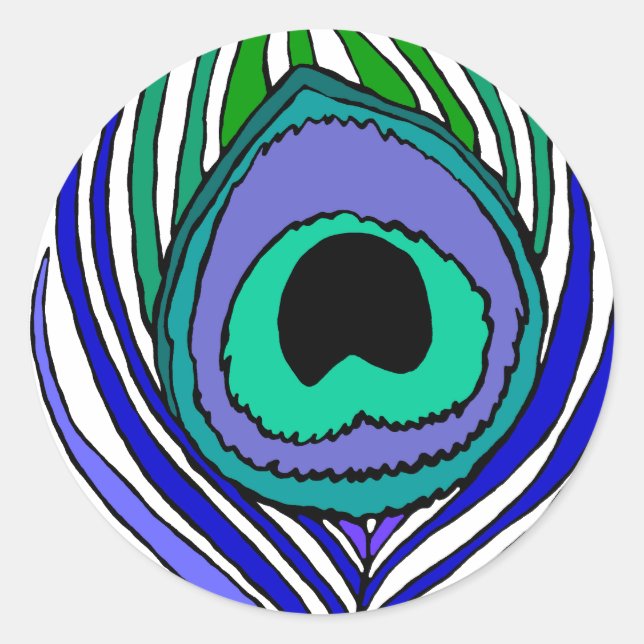 Stickers Peacock Feather (Devant)