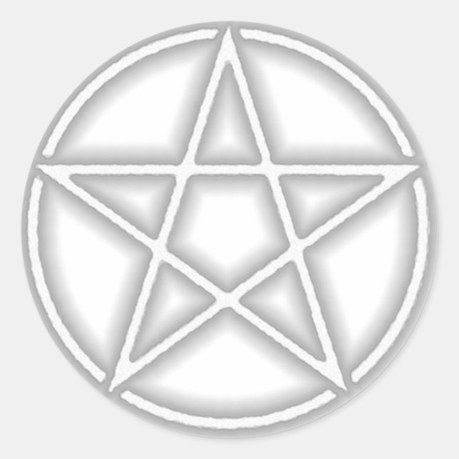 Stickers Pentacle gris transparent (Devant)
