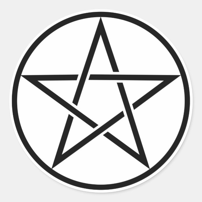 Stickers Pentacle Noir transparent (Devant)