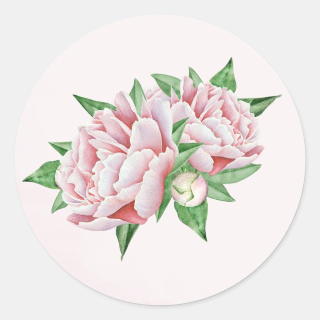 Stickers Peony rose (Devant)