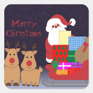 Stickers père Noël & Reindeer