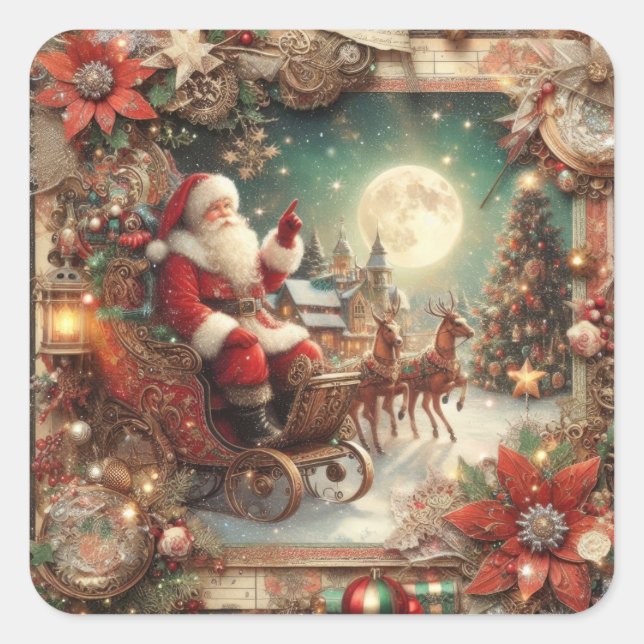 Stickers Père Noël vintages (Devant)