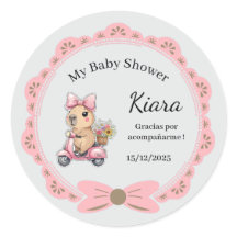 Stickers Personalizables Baby Shower Niña 