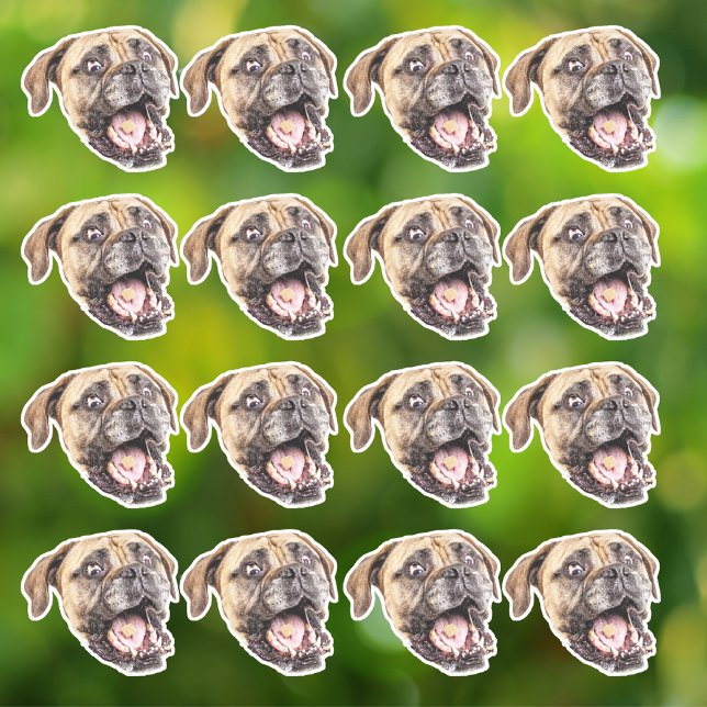 Stickers personnalisables Face Chien Personnalisé  (Créateur téléchargé)