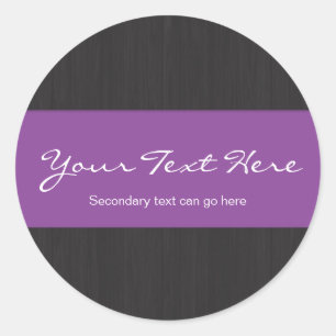 Stickers Personnalisables Purple & Woodgrain