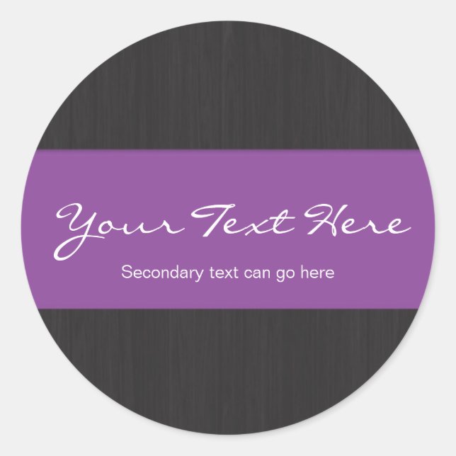 Stickers Personnalisables Purple & Woodgrain (Devant)