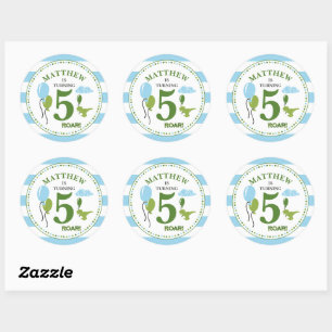 Stickers Personnalisé Dino Anniversaire