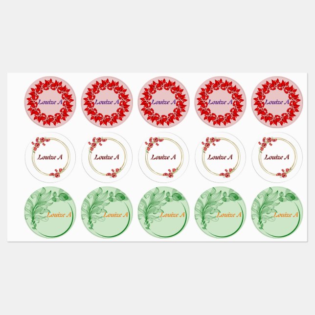 stickers personnalisées à cadre mignon (Feuille)