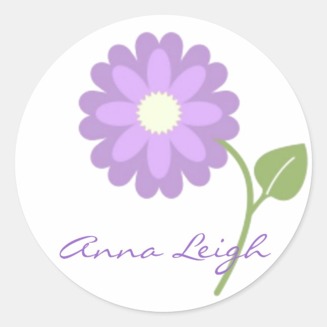 Stickers personnalisés à fleurs de lavande (Devant)