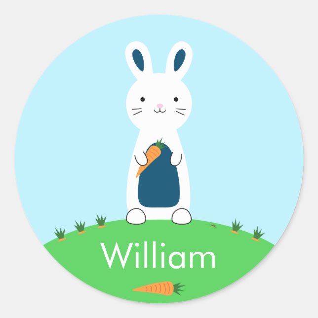 Stickers personnalisés Bunny de Pâques (Devant)