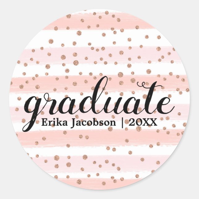 Stickers Personnalisés Chic Pink & Gold (Devant)