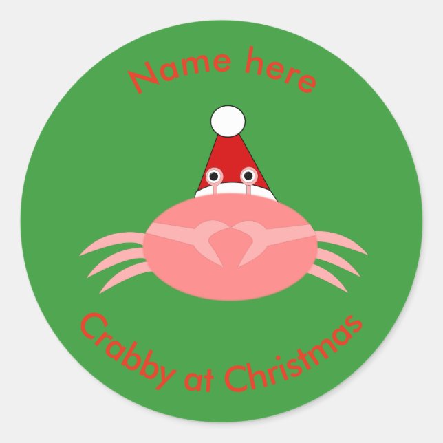 Stickers personnalisés Crabe de Noël (Devant)