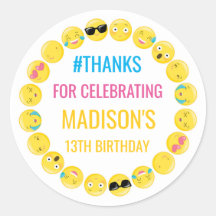 Stickers Personnalisés Emoji Anniversaire Favorise