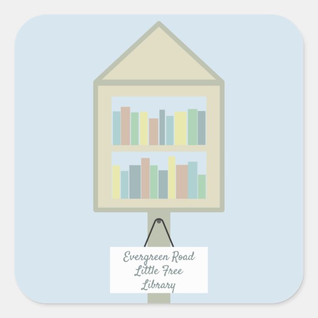Stickers personnalisés Little Free Library (Devant)