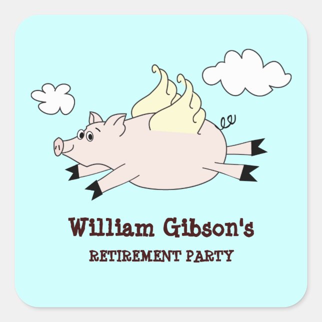 Stickers personnalisés Pig Volant (Devant)