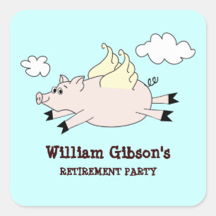 Stickers personnalisés Pig Volant