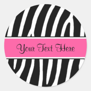 Stickers Personnalisés Pink Zebra