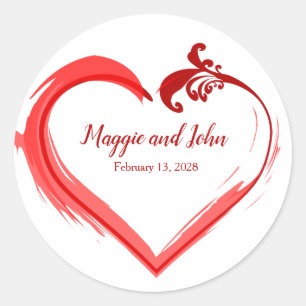 Stickers Personnalisés Red Swoosh Heart
