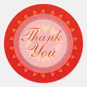 Stickers Pétales Orange Merci