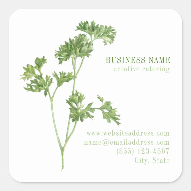 Stickers petit Carré FRAIS PARSLEY ID (Devant)