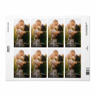 Stickers Petit Faveur Mariage Photo Personnalisé