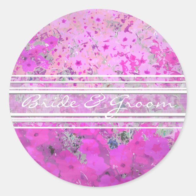 Stickers Pétunia Rose élégant (Devant)