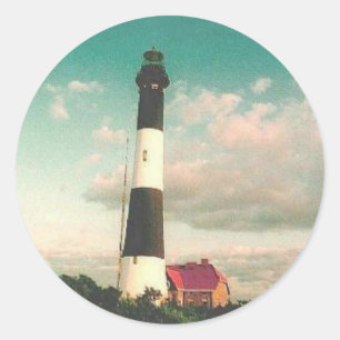 Stickers 'Phare de Fire Island au coucher du solei