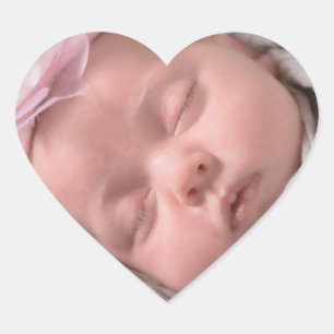 Stickers photo bébé en forme de coeur
