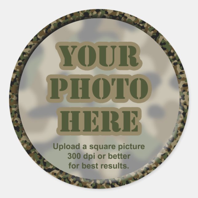 Stickers photo Camouflage (feuille de 20 petits) (Devant)