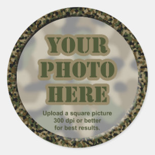 Stickers photo Camouflage (feuille de 6 gros bâton