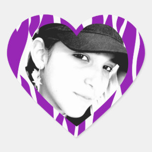 Stickers photo personnalisée Zebra Striped Purple