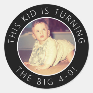 Stickers photo personnalisés pour le 40e annivers