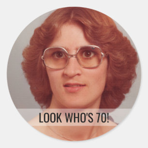 Stickers photo personnalisés pour le 70e annivers