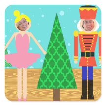 Stickers photo Retro Christmas Toy Parade