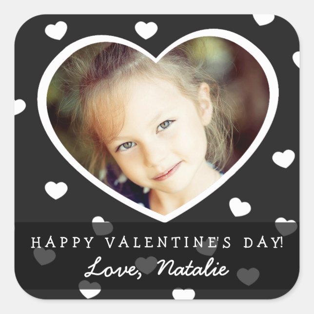 Stickers photo Valentine personnalisés (Devant)