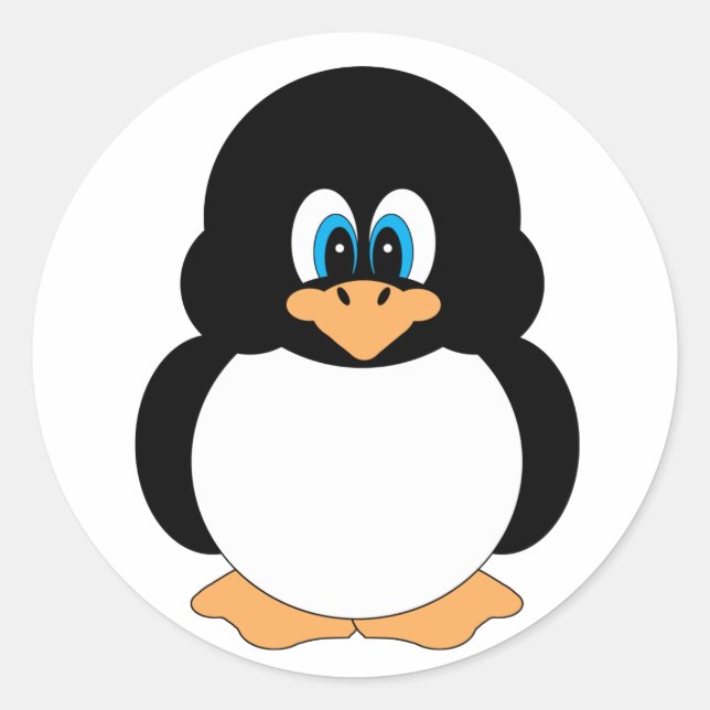 Stickers Pingouin bleu mou (Devant)