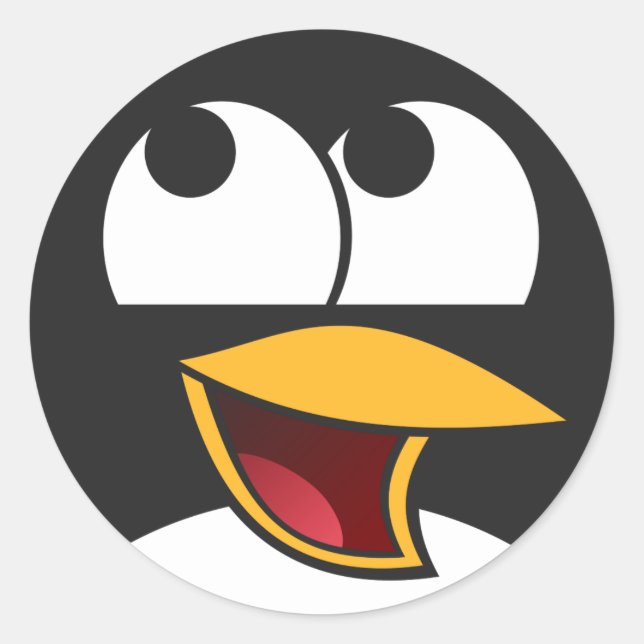 Stickers Pingouin Joyeux Rire (Devant)