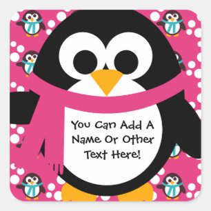 Stickers Pingouin Rose
