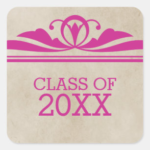 Stickers Pink Elegant Deco Graduation