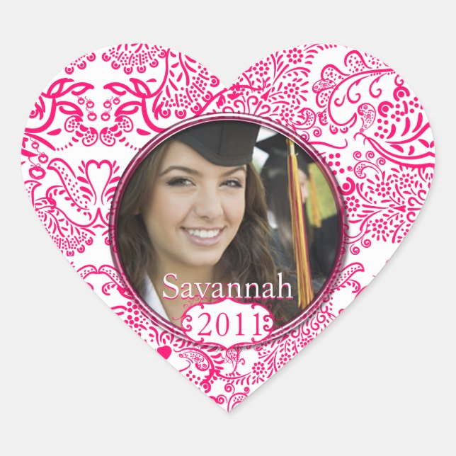 Stickers Pink Graduation ou Sweet sixteen Photo (Devant)