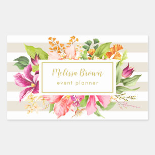 Stickers Pink Pastel Événement Fleurs vintages