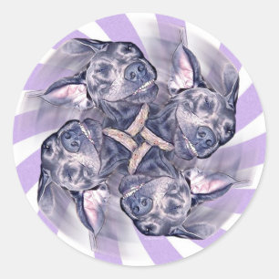 Stickers Pinwheel Grand Danse Bleu