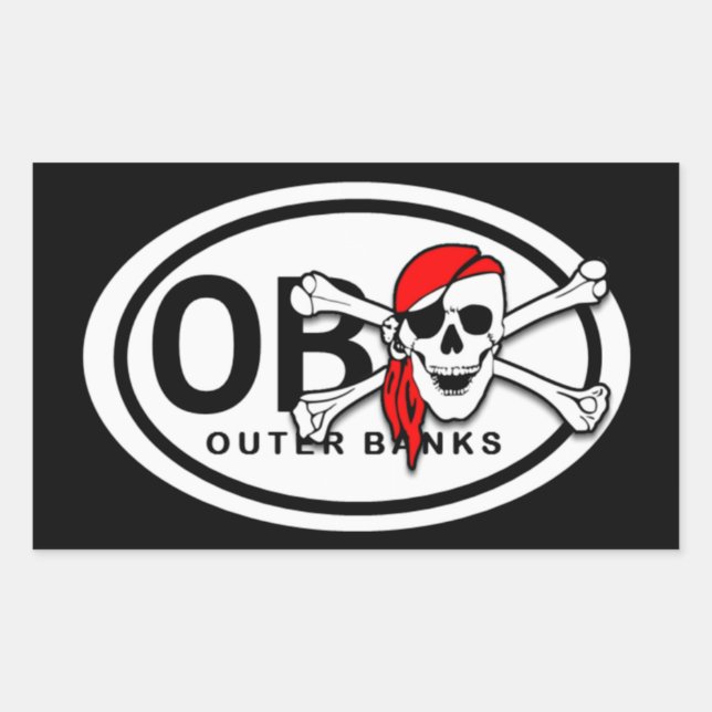 Stickers Pirate OBX Skull and Crossbones (Devant)