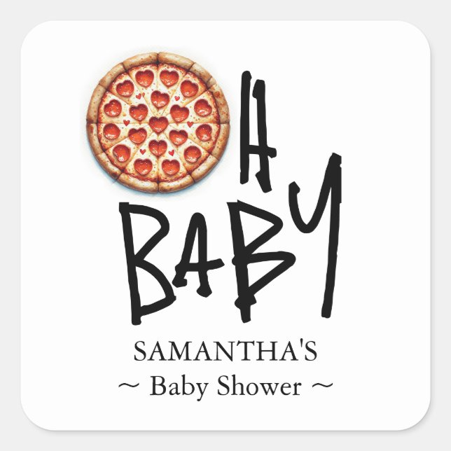 Stickers Pizza Oh Baby (Devant)