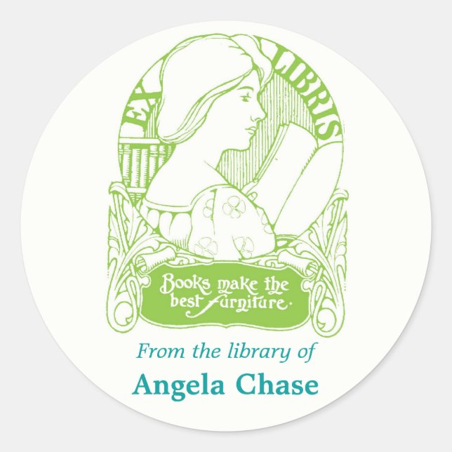 Stickers Plaque Art Nouveau (Devant)